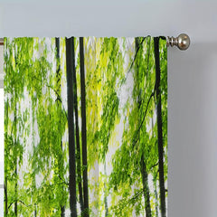2 Panels Forest Printed Curtain Modern Curtain for Living Room Bedroom