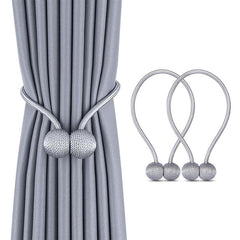 2pcs Magnetic Ball Curtain Tiebacks Holdbacks Clips Hook Holder Home Decor