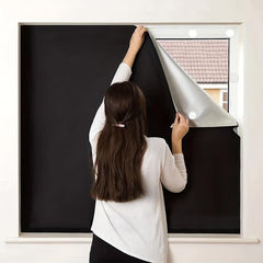 1pc Blackout Curtain Portable Window Shade Out Room Darkening Drapes