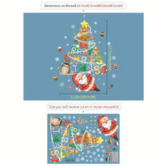Happy Year Window Stickers Christmas Decorations Shopping Mall Window Glass Deco