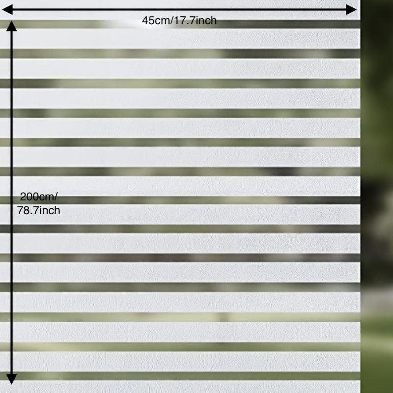 Privacy Window Film Frosted Stripe Glass Films for Home Office