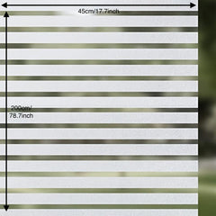 Privacy Window Film Frosted Stripe Glass Films for Home Office