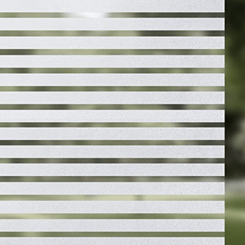 Privacy Window Film Frosted Stripe Glass Films for Home Office