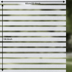 Privacy Window Film Frosted Stripe Glass Films for Home Office