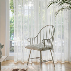 Jacquard Gauze Curtain Willow Sheer Curtain Rod Pocket Living Room Bedroom Decor