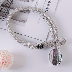 Modern Minimalist Mirrored Curtains Tieback Round Hook Decorative Buckle