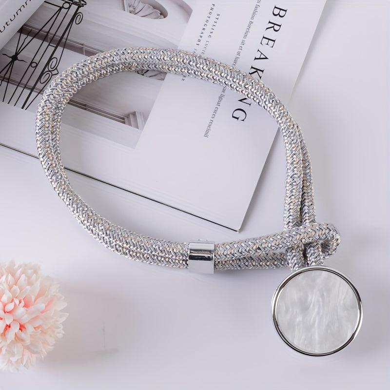 Modern Minimalist Mirrored Curtains Tieback Round Hook Decorative Buckle