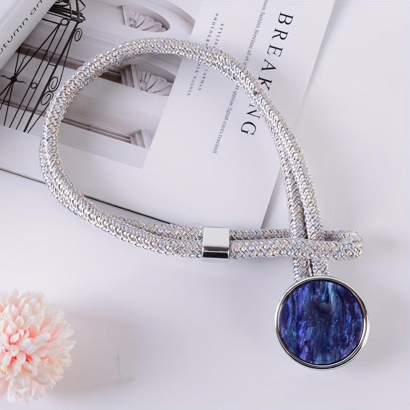 Modern Minimalist Mirrored Curtains Tieback Round Hook Decorative Buckle