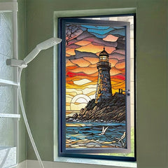Landscape Pattern Window Film Privacy Glass Sticker