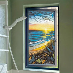 Landscape Pattern Window Film Privacy Glass Sticker