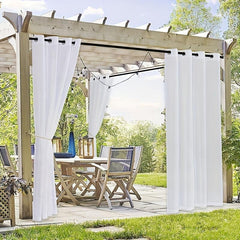 Outdoor Sheer Curtain - Mildew Proof, Waterproof, UV Resistant