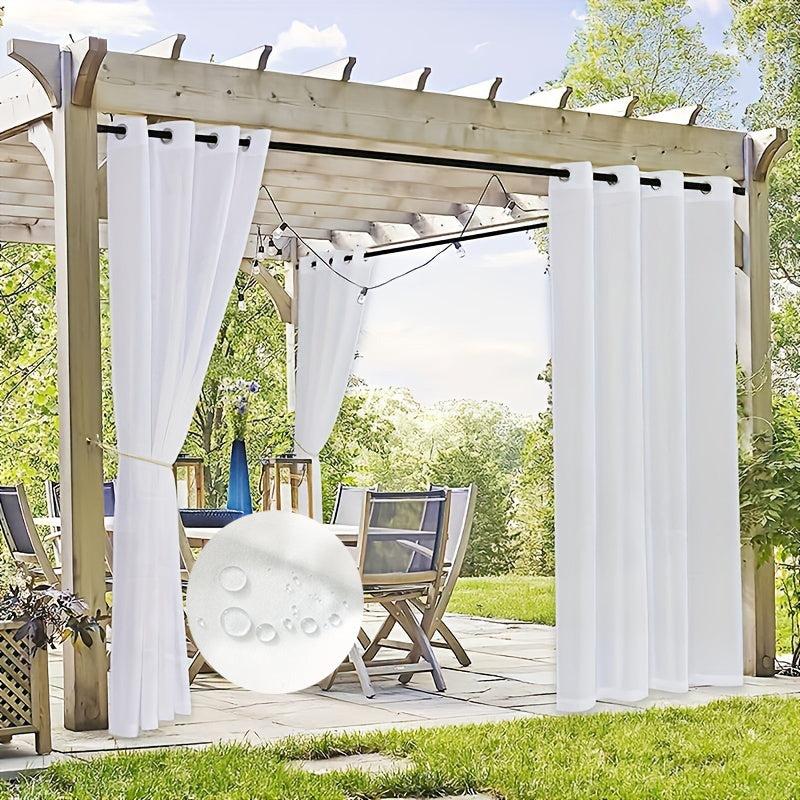 Outdoor Sheer Curtain - Mildew Proof, Waterproof, UV Resistant