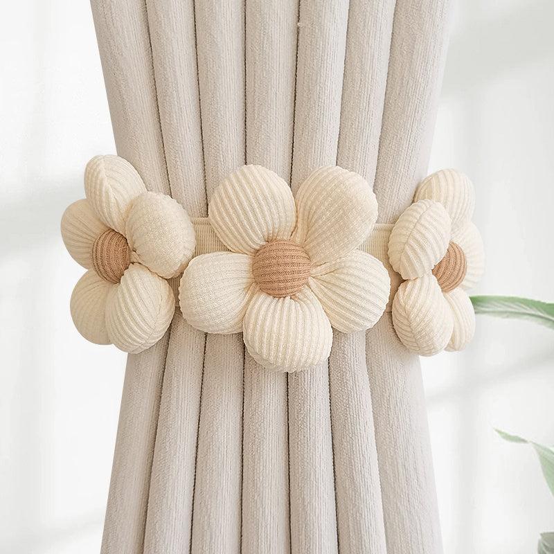 1pc Flower Pattern Curtain Tieback No Drilling