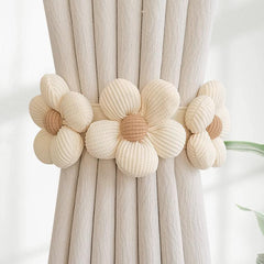 1pc Flower Pattern Curtain Tieback No Drilling