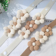 1pc Flower Pattern Curtain Tieback No Drilling