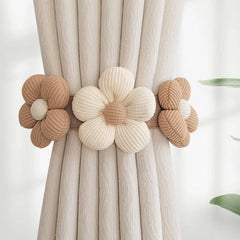 1pc Flower Pattern Curtain Tieback No Drilling