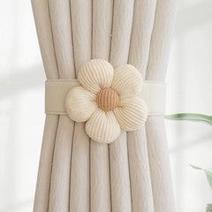 1pc Flower Pattern Curtain Tieback No Drilling