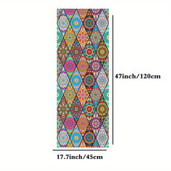Boho Window Film Colorful Privacy Sticker Easy to Apply