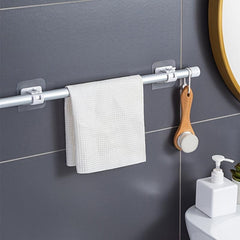 2pcs Nail Adjustable Curtain Rod Holder Clamp Hooks Rod Bracket Holders