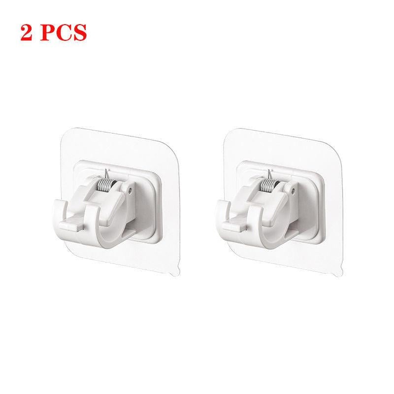 2pcs Nail Adjustable Curtain Rod Holder Clamp Hooks Rod Bracket Holders