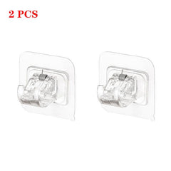 2pcs Nail Adjustable Curtain Rod Holder Clamp Hooks Rod Bracket Holders