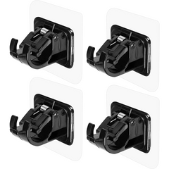 No Drill Curtain Rod Holders, Set of 8, Self-Adhesive Hooks