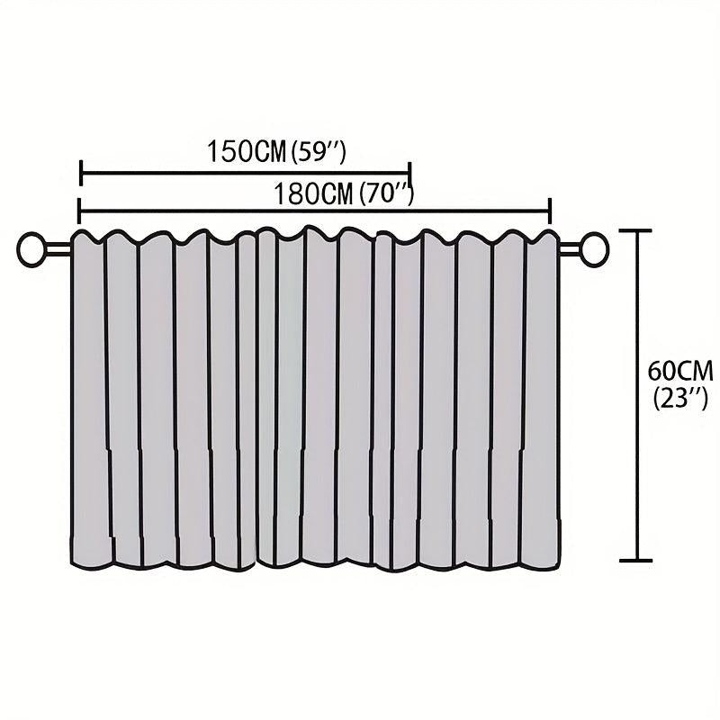 Pastoral Lace Half Curtain Wavy Edge Rod Pocket Kitchen Cafe Bar Screen
