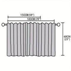 Pastoral Lace Half Curtain Wavy Edge Rod Pocket Kitchen Cafe Bar Screen
