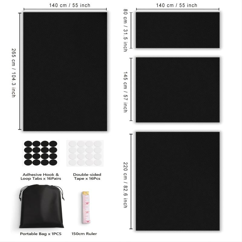 1pc 100 Blackout Blind Curtain Travel Blackout Window Shades Portable