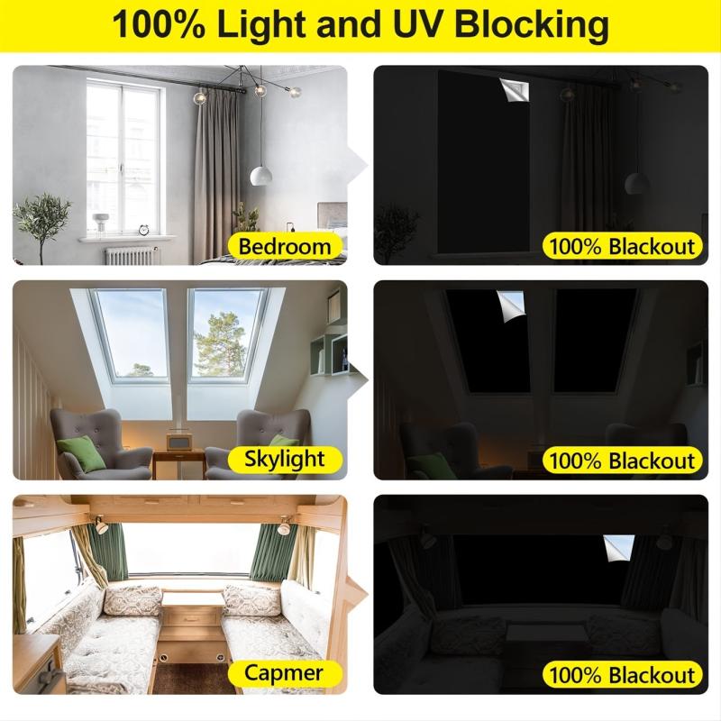 1pc 100 Blackout Blind Curtain Travel Blackout Window Shades Portable