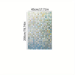 Mosaic Glass Window Sticker Privacy Film Rainbow Window