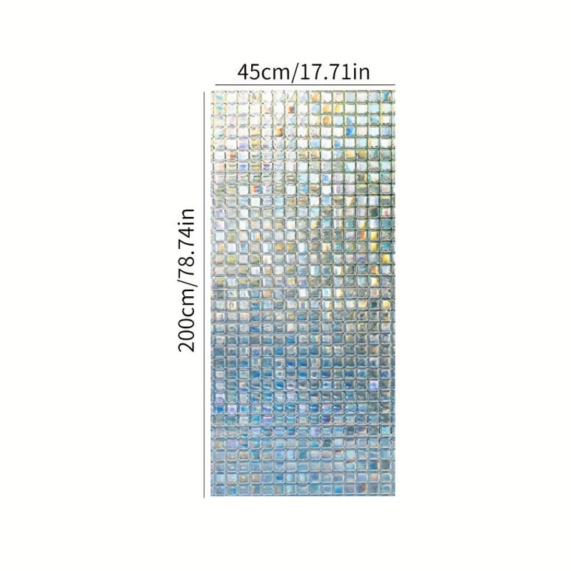 Mosaic Glass Window Sticker Privacy Film Rainbow Window