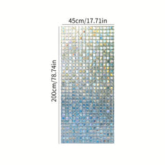 Mosaic Glass Window Sticker Privacy Film Rainbow Window
