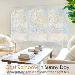 Mosaic Glass Window Sticker Privacy Film Rainbow Window