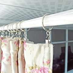 20pcs Stainless Steel Curtain Clips for Easy Hanging and Storage