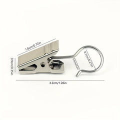20pcs Stainless Steel Curtain Clips for Easy Hanging and Storage