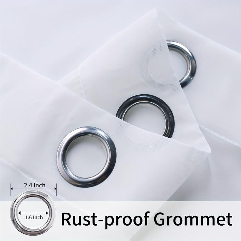 Lightweight Voile Sheer Curtains Grommet Top Light Filtering Curtains
