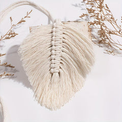 Bohemian Woven Tassel Curtain Buckle Leaves Curtain Ties