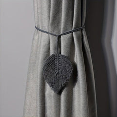 Bohemian Woven Tassel Curtain Buckle Leaves Curtain Ties