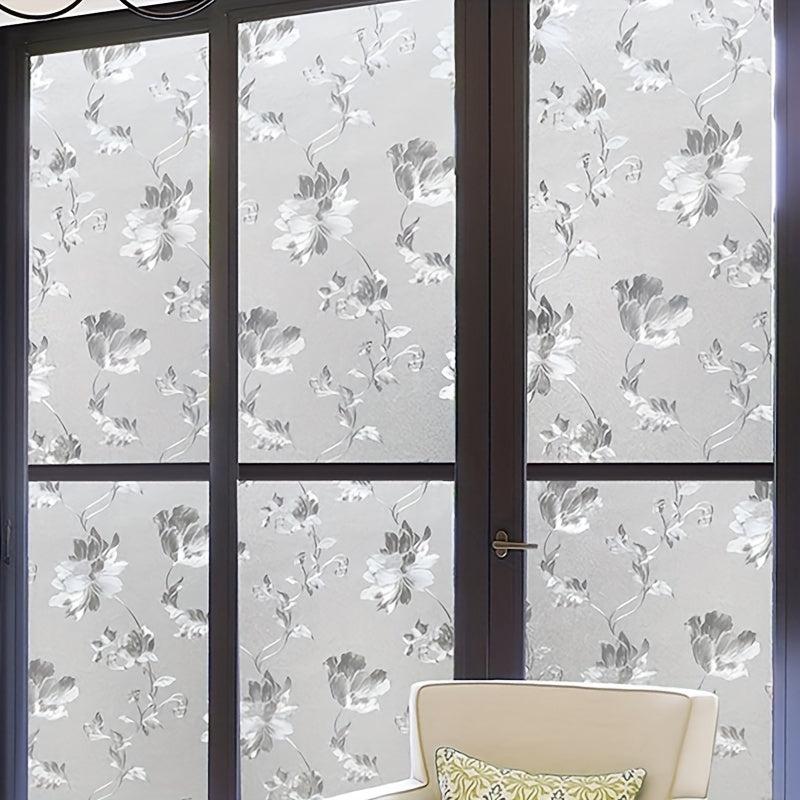 Flower Frosted Glass Window Film Privacy Protection Sticker