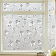 Flower Frosted Glass Window Film Privacy Protection Sticker