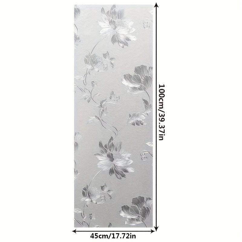 Flower Frosted Glass Window Film Privacy Protection Sticker