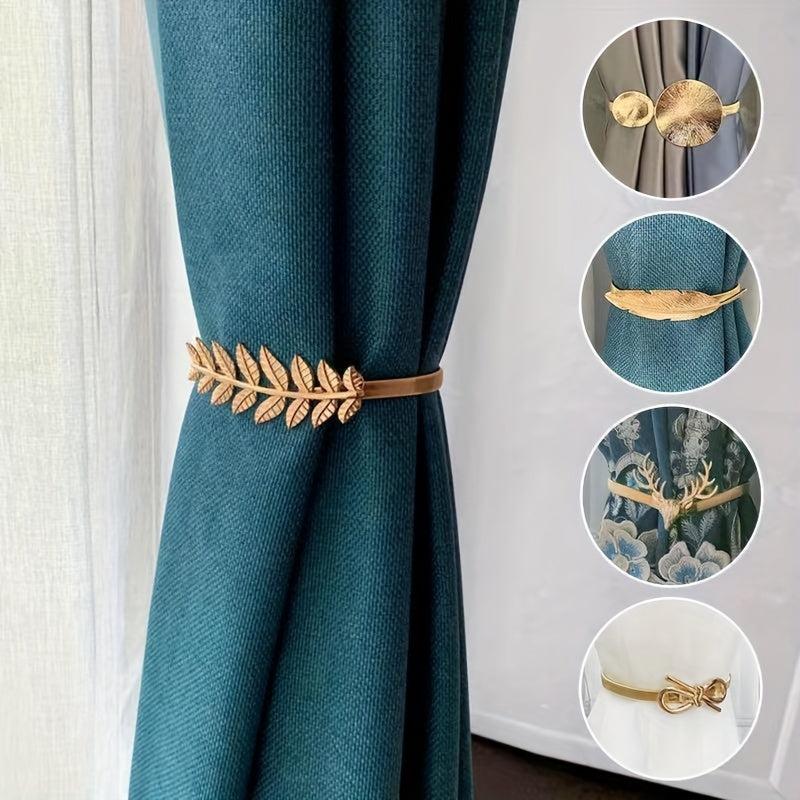 2pcs Metal Spring Curtain Tieback for Home Decor