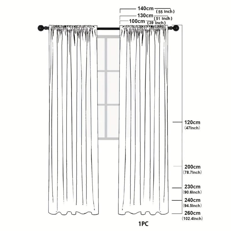 Rod Pocket Sheer Curtain for Home Decor