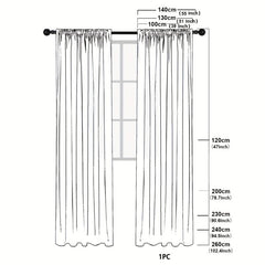 Rod Pocket Sheer Curtain for Home Decor