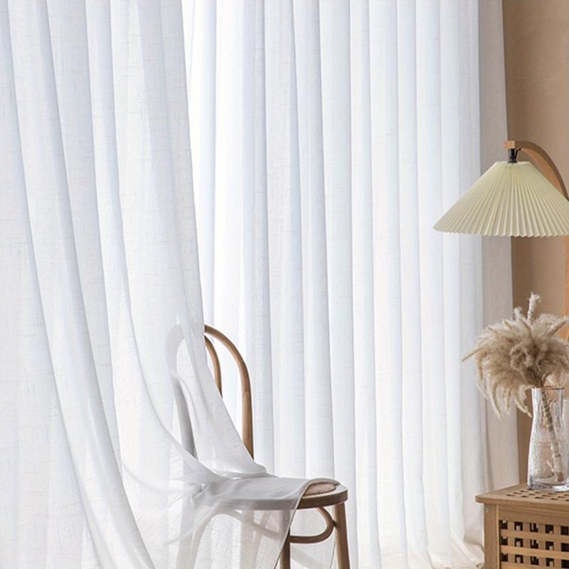 Rod Pocket Sheer Curtain for Home Decor