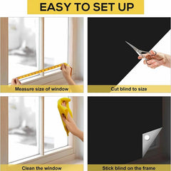 1pc Blackout Curtain Portable Window Curtain Shade Out Room Darkening Light Bl..