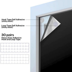 1pc Blackout Curtain Portable Window Curtain Shade Out Room Darkening Light Bl..