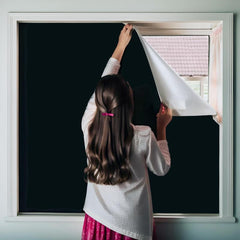 1pc Blackout Curtain Portable Window Curtain Shade Out Room Darkening Light Bl..
