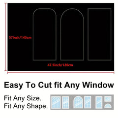 1pc Blackout Curtain Portable Window Curtain Shade Out Room Darkening Light Bl..